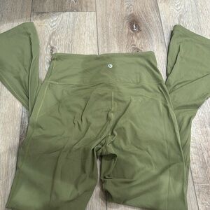 Olive green flare lululemon leggings